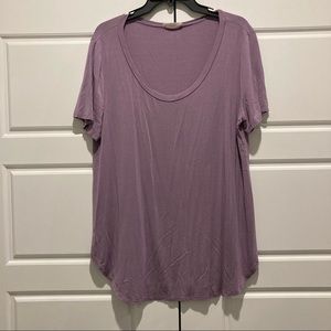 A.gain Purple Scoop Neck Short Sleeve Soft T Shirt Size 3X